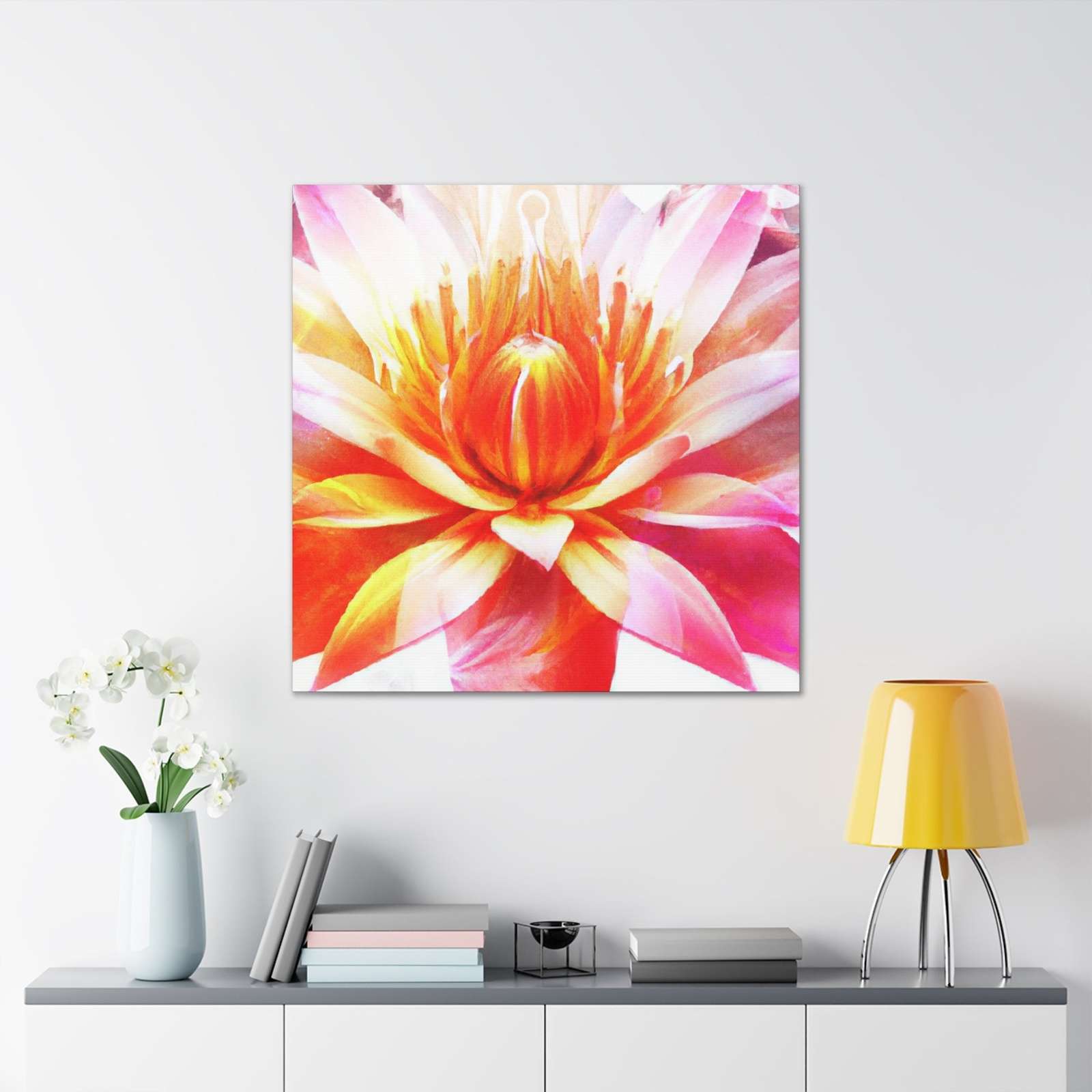 Crimson Hibiscane- Canvas