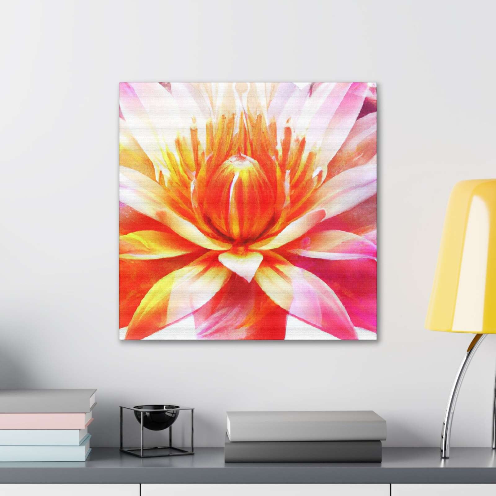 Crimson Hibiscane- Canvas